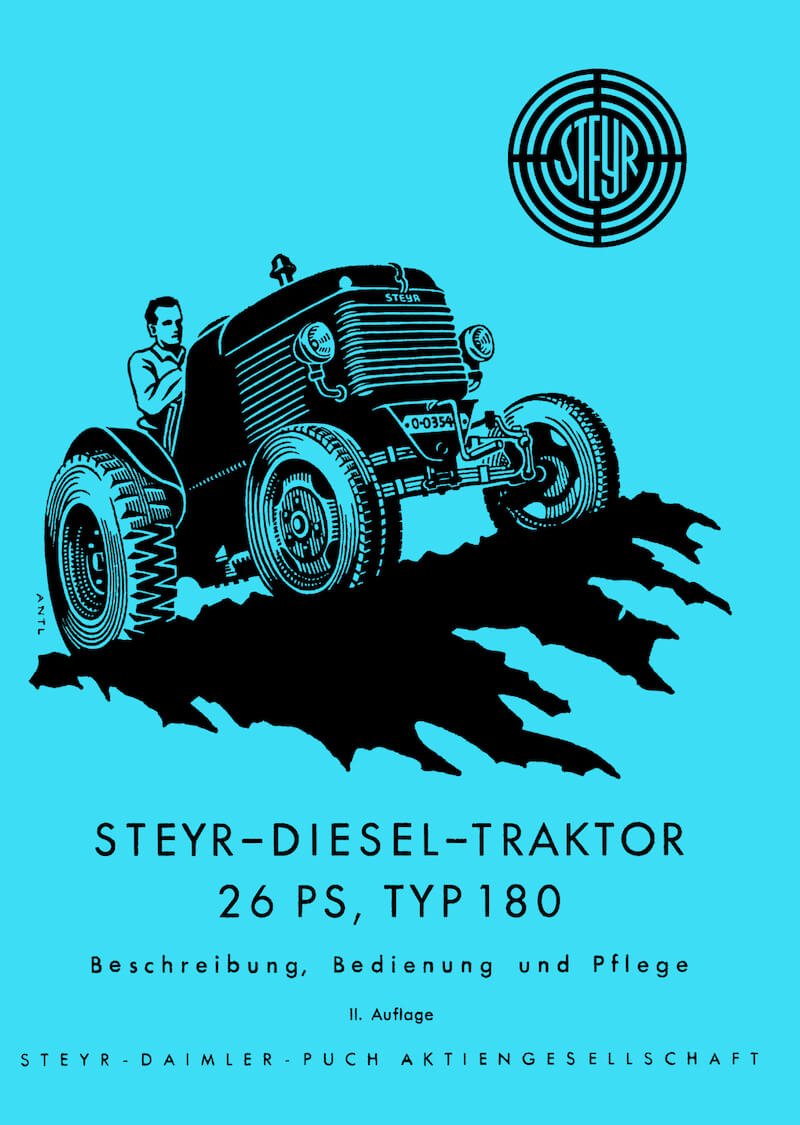 Steyr 180 - 26 PS Traktor Betriebsanleitung