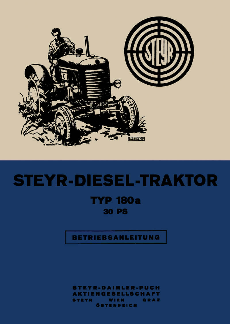 Steyr 180a Traktor Betriebsanleitung