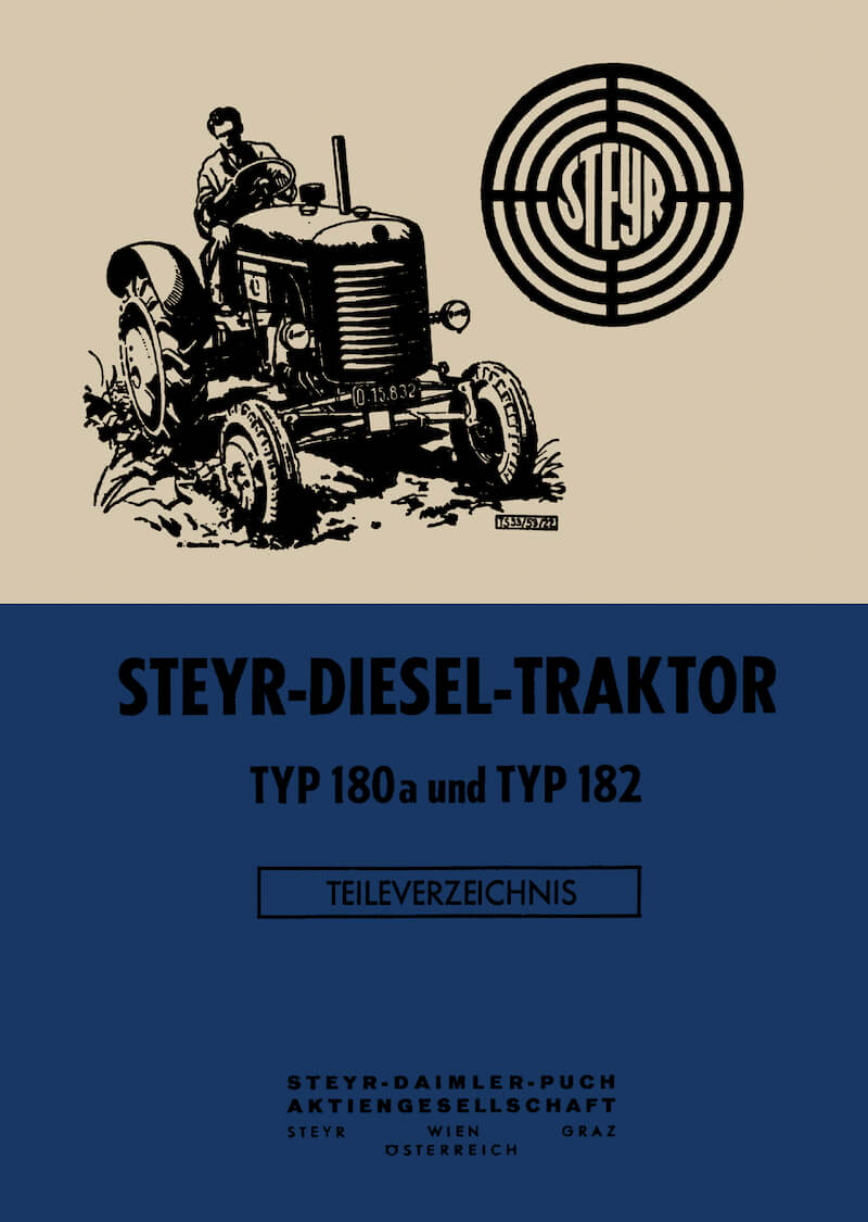 180a Steyr 180a und 182 Traktor Ersatzteilkatalog – steyr-traktor