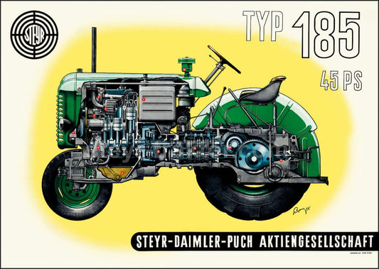 Steyr 185 Traktor Poster