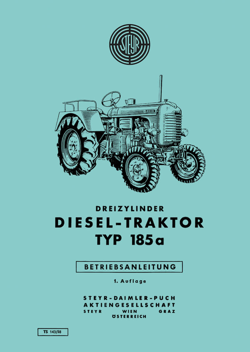 Steyr 185a Traktor Betriebsanleitung