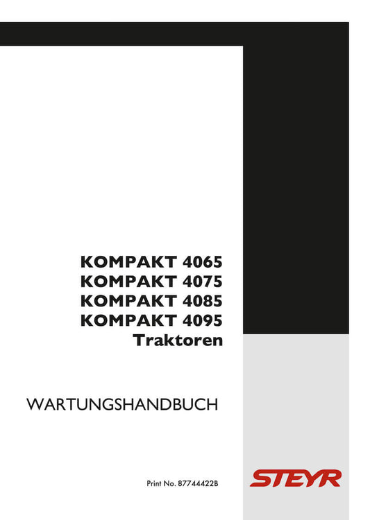 Steyr 4065 4075 4085 4095 Kompakt Traktor Wartungshandbuch