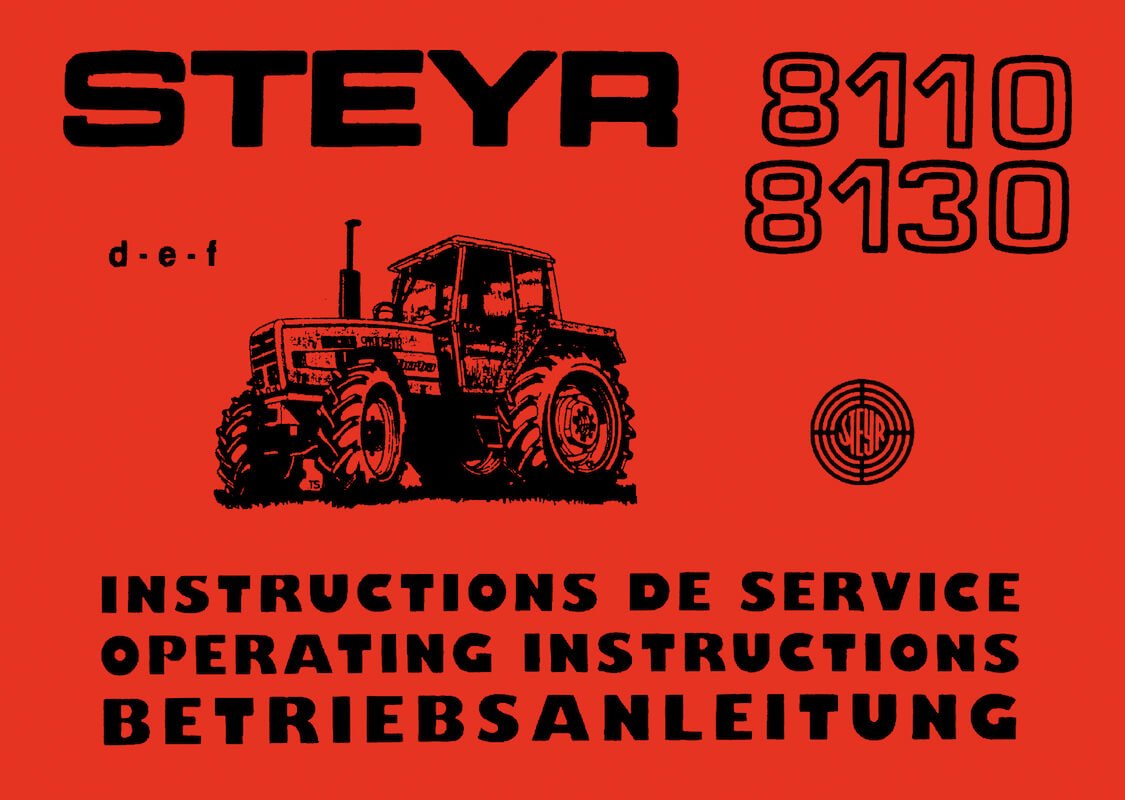 Steyr 8110 und 8130 Betriebsanleitung