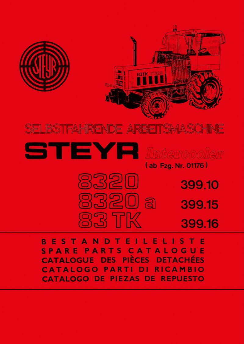 Steyr 8320, 8320a, 83 TK Ersatzteilkatalog