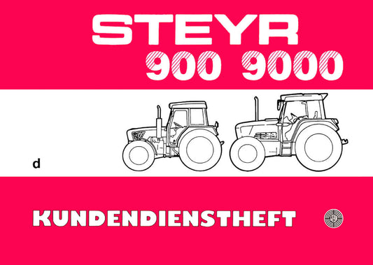 Steyr 900 und 9000 Traktor Kundendienstheft