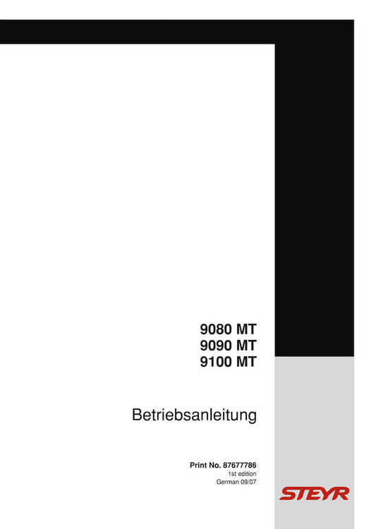 Steyr 9080MT 9090MT 9100MT Traktor Betriebsanleitung