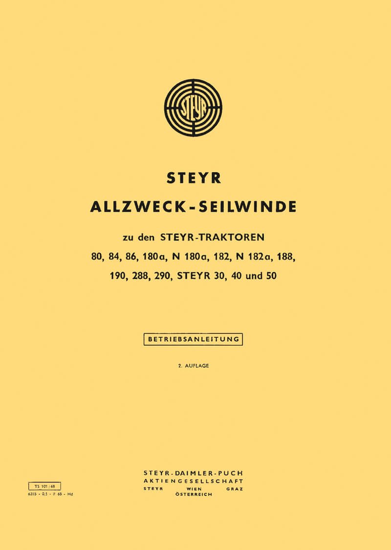 Steyr Allzweck-Seilwinde Betriebsanleitung