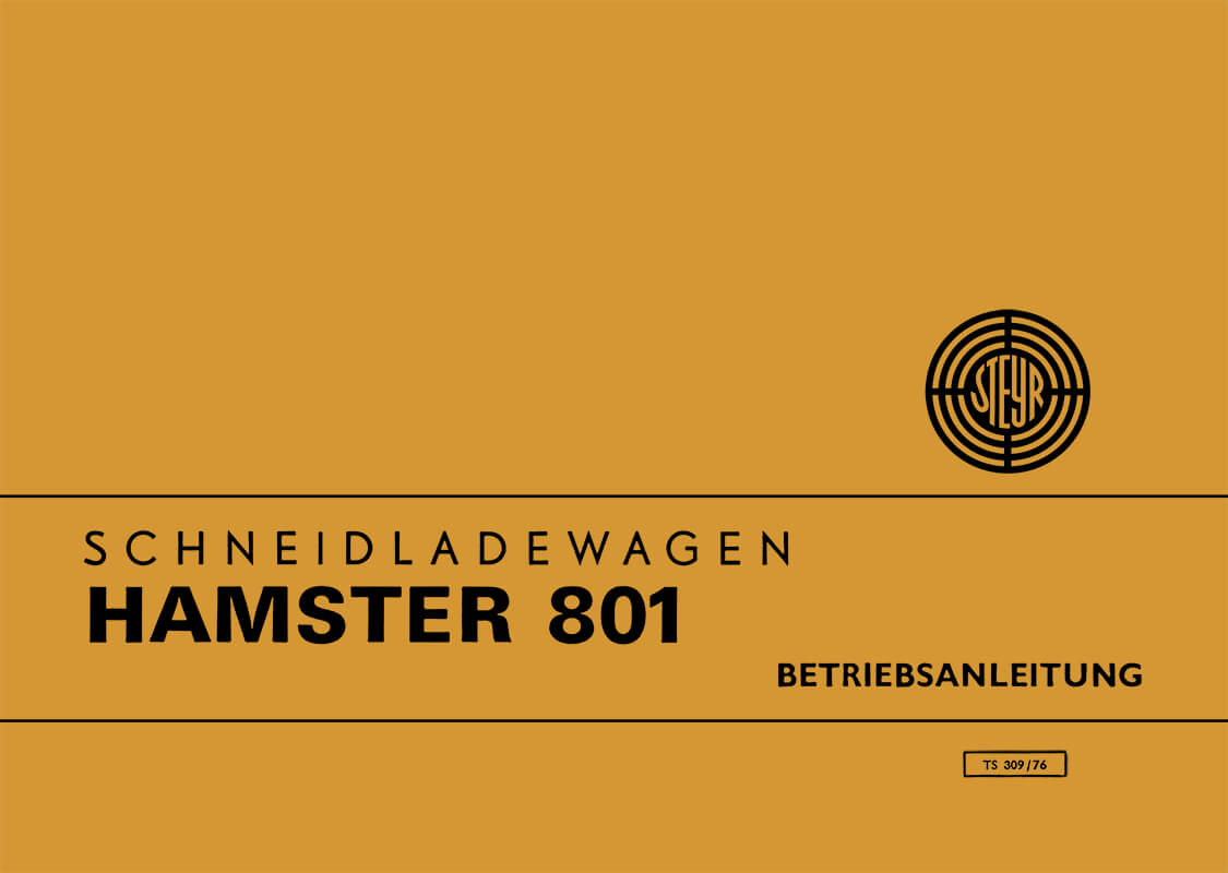 Steyr Hamster 801 Betriebsanleitung