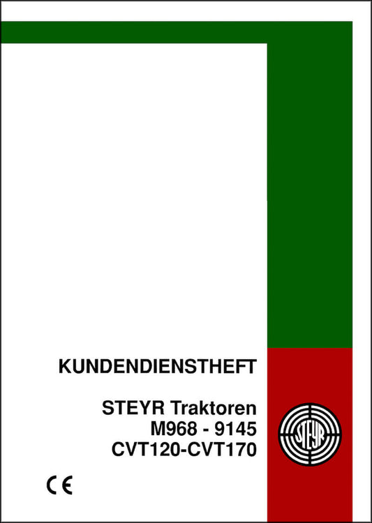 Steyr Multi-Trac M968-9145 und CVT120-CVT170 Kundendienstheft