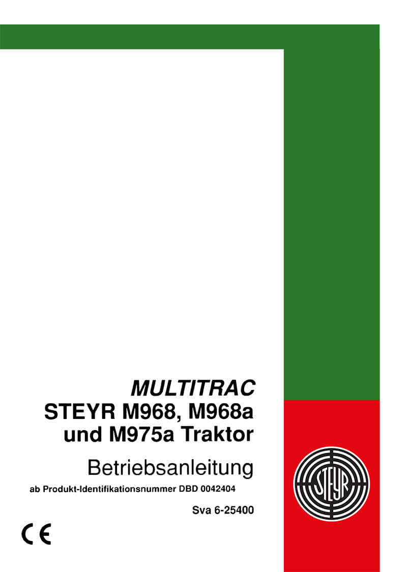 Steyr Multi-Trac M968 M968a M975a Betriebsanleitung