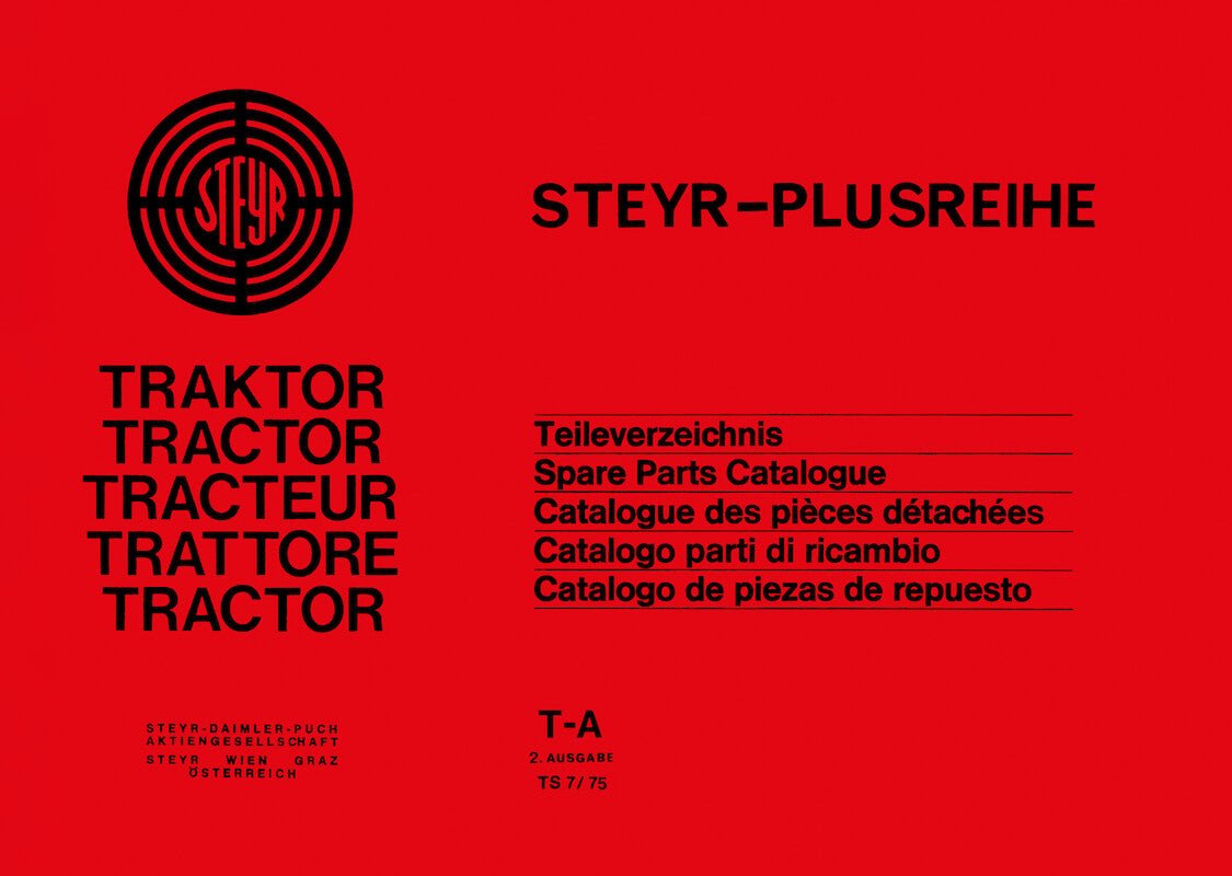 Steyr Plus-Serie Motoren und Nebenaggregate Teileverzeichnis